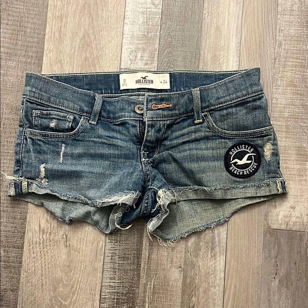 Hollister Women's Blue Denim Shorts